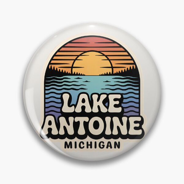 Item preview, Lake Antoine, Michigan Retro Sunset designed and sold by TheOldMittenIllustrated.