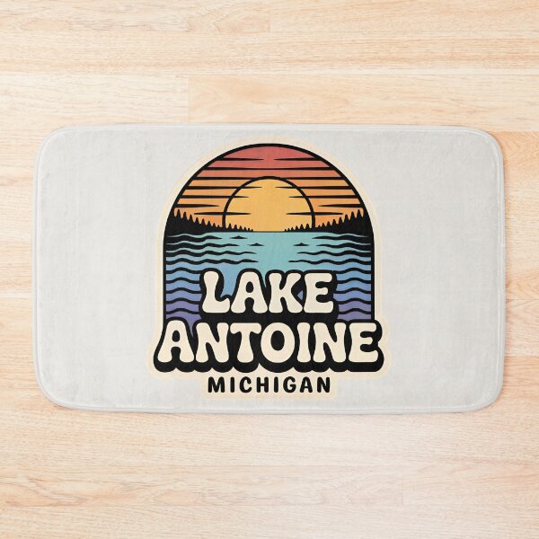 Item preview, Lake Antoine, Michigan Retro Sunset designed and sold by TheOldMittenIllustrated.