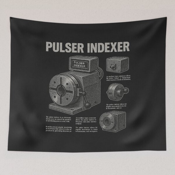 Item preview, Black and White Pulser Indexer Design designed and sold by NichePicks.