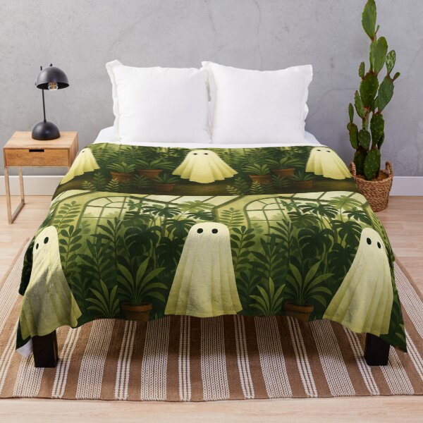 Item preview, Greenhouse Ghost – Cute Botanical Spirit Art designed and sold by EmeraldeaArt.