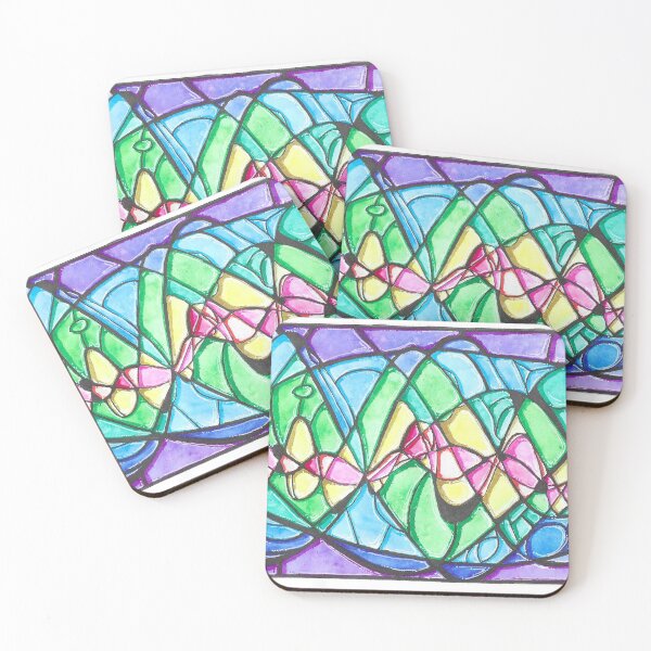 Item preview, Sinusoidal Stained Glass Watercolor designed and sold by Vesign Designs.
