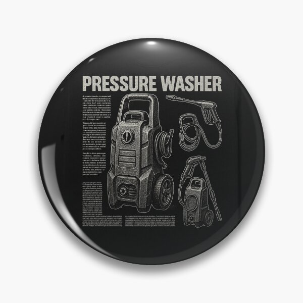 Item preview, Black and White Pressure Washer Design  designed and sold by NichePicks.