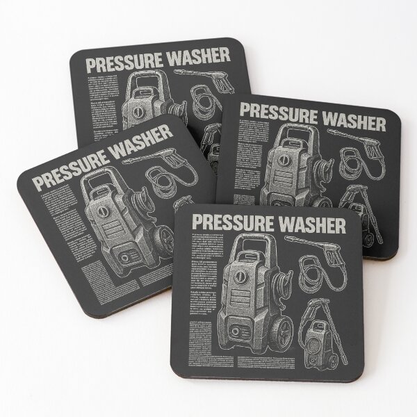 Item preview, Black and White Pressure Washer Design  designed and sold by NichePicks.