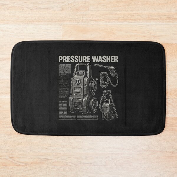 Item preview, Black and White Pressure Washer Design  designed and sold by NichePicks.