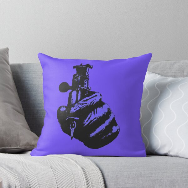Item preview, Gloved hand holding tattoo machine, purple. designed and sold by TheTattooGuy.