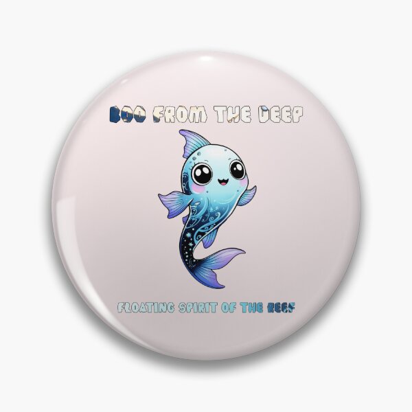Item preview, Boo from the Deep: Floating Spirit of the Reef Halloween Ghost Fish designed and sold by DariaCraft.