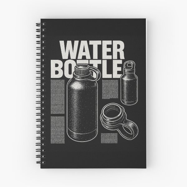 Item preview, Black and White Water Bottle Design  designed and sold by NichePicks.