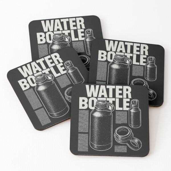 Item preview, Black and White Water Bottle Design  designed and sold by NichePicks.
