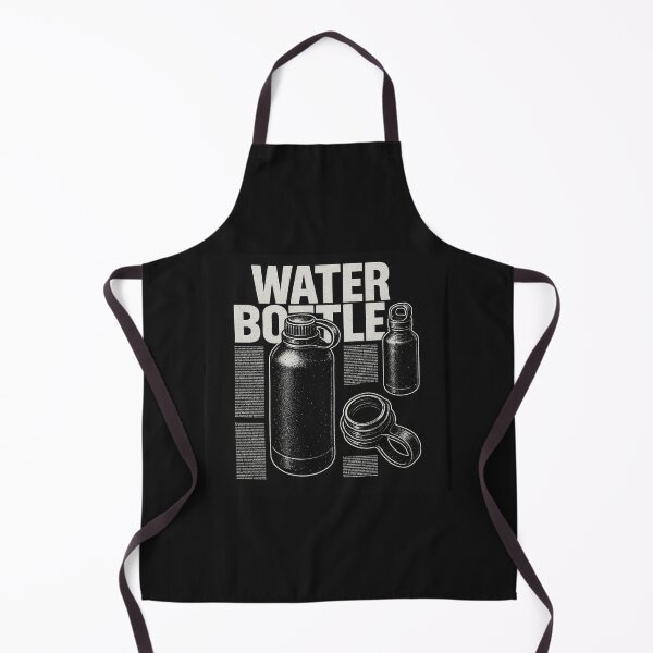 Item preview, Black and White Water Bottle Design designed and sold by NichePicks.