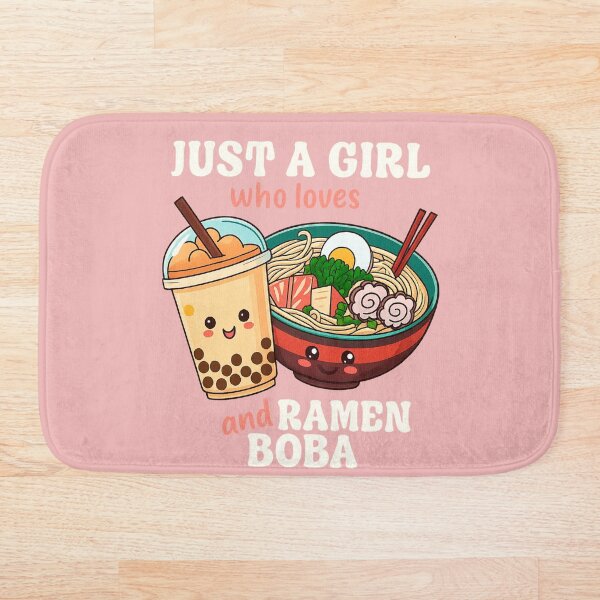 Item preview, Just a Girl Who Loves Ramen and Boba – Cute Kawaii Food Design designed and sold by CapyToon.