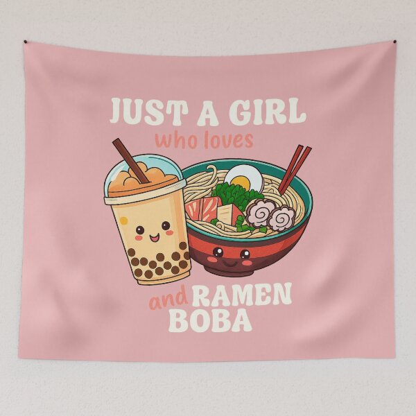 Artikelvorschau, Nur ein Mädchen, das Ramen und Boba liebt – süßes Kawaii-Food-Design entworfen und verkauft von CapyToon.