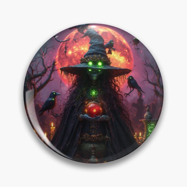 Item preview, Gothic Witch Blood Moon Ritual - Spooky Halloween T-Shirt & Sticker Set designed and sold by David R Sawin The Architects Of Eden.