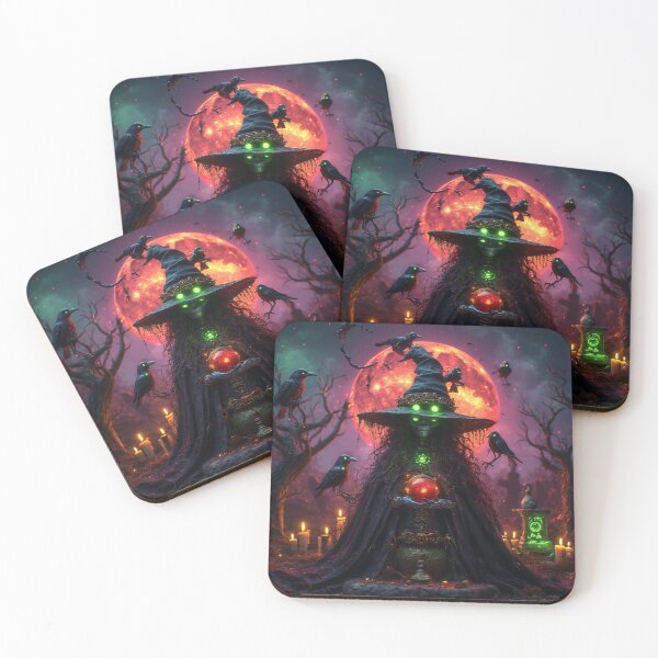 Item preview, Gothic Witch Blood Moon Ritual - Spooky Halloween T-Shirt & Sticker Set designed and sold by Eden Underground Radio (Official Merch).