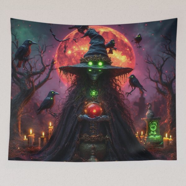 Item preview, Gothic Witch Blood Moon Ritual - Spooky Halloween T-Shirt & Sticker Set designed and sold by David R Sawin The Architects Of Eden.