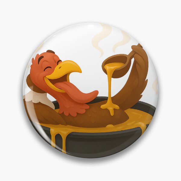 Item preview, Funny Thanksgiving Turkey Relaxing in Cooking Pot designed and sold by LavIsInTheAir.