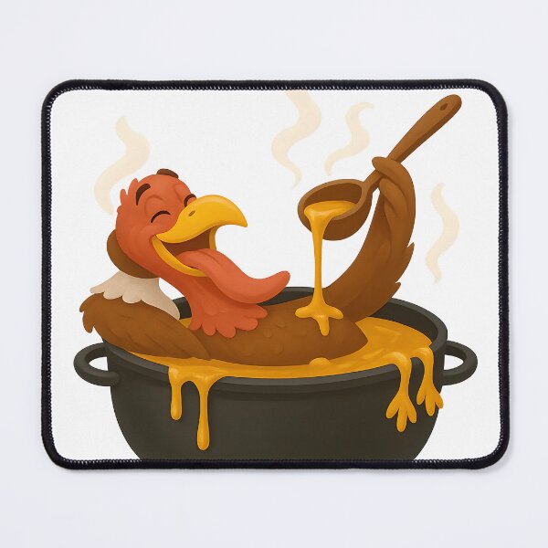 Item preview, Funny Thanksgiving Turkey Relaxing in Cooking Pot designed and sold by LavIsInTheAir.