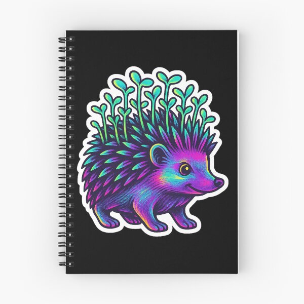 Item preview, Neon Microgreen Hedgehog – Psychedelic Animal Art | Microgreen Animals designed and sold by JacobKAurumhead.