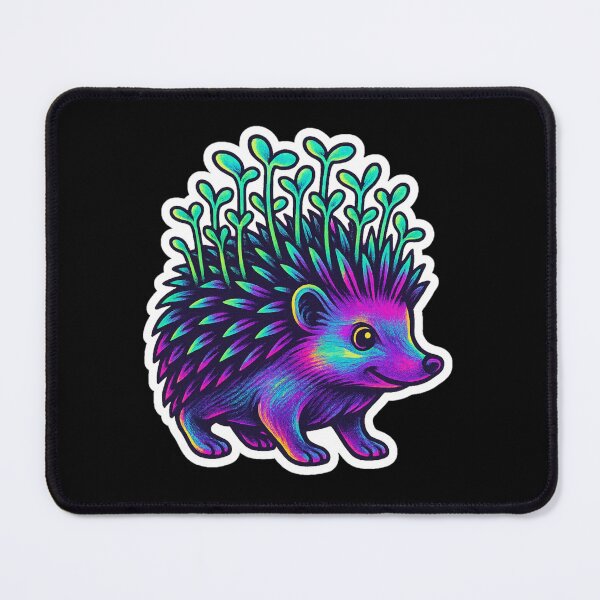 Item preview, Neon Microgreen Hedgehog – Psychedelic Animal Art | Microgreen Animals designed and sold by JacobKAurumhead.