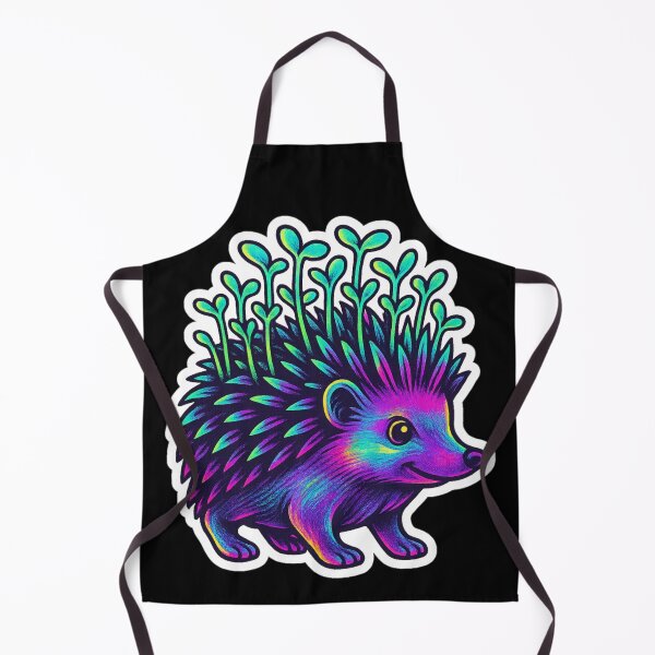 Item preview, Neon Microgreen Hedgehog – Psychedelic Animal Art | Microgreen Animals designed and sold by JacobKAurumhead.