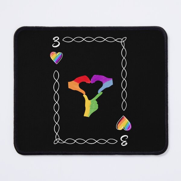 Item preview, 3 of Hearts, Rainbow flag colors designed and sold by EBParsley.