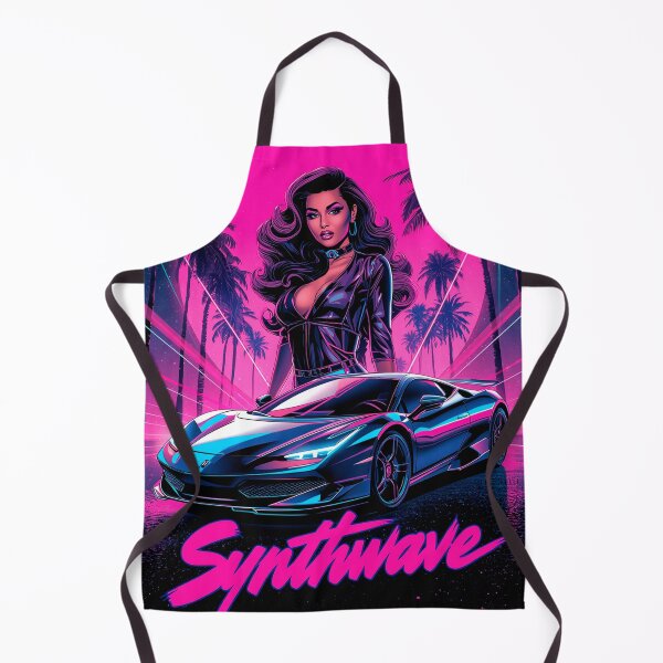Item preview, Synthwave Retro 80s Neon Poster – Glamorous Woman & Car designed and sold by CapyToon.