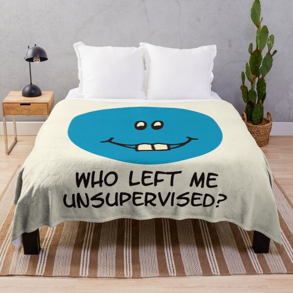 Item preview, Who Left Me Unsupervised Funny Blue Face Design designed and sold by Victor Shadehorn.