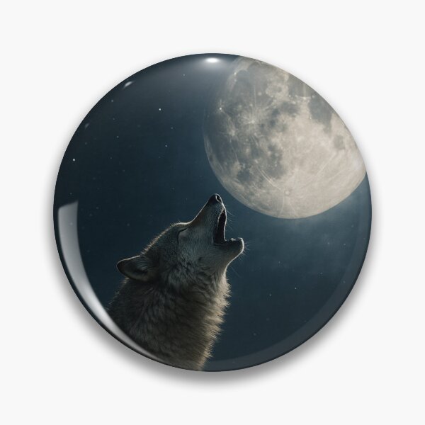 Item preview, Mystic Halloween Art – Howling Wolf at Full Moon designed and sold by SavageTeamArt.