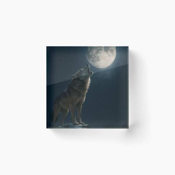 Item preview, Mystic Halloween Art – Howling Wolf at Full Moon designed and sold by SavageTeamArt.