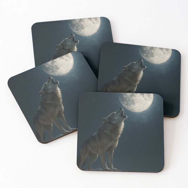 Item preview, Mystic Halloween Art – Howling Wolf at Full Moon designed and sold by SavageTeamArt.