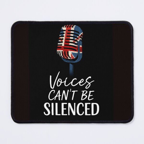 Item preview, Voices Can’t Be Silenced – Retro Union Jack Mic Art designed and sold by Boski22.