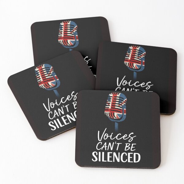 Item preview, Voices Can’t Be Silenced – Retro Union Jack Mic Art designed and sold by Boski22.