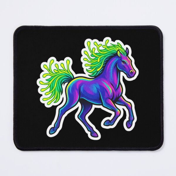 Item preview, Neon Microgreen Horse – Psychedelic Animal Art | Microgreen Animals designed and sold by JacobKAurumhead.