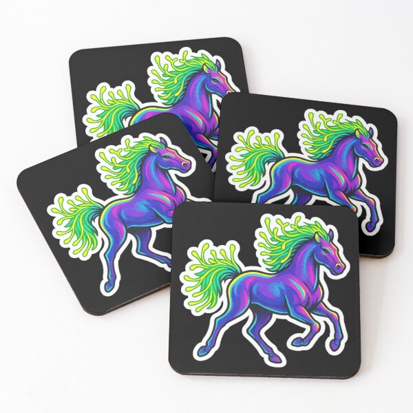 Item preview, Neon Microgreen Horse – Psychedelic Animal Art | Microgreen Animals designed and sold by JacobKAurumhead.