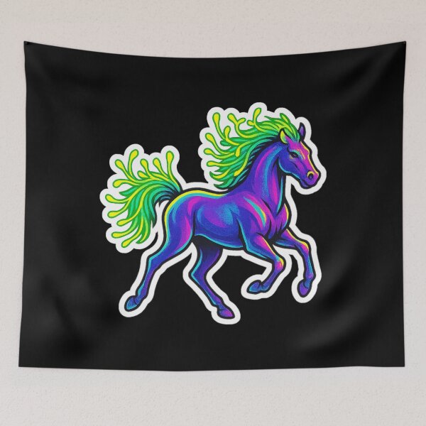 Item preview, Neon Microgreen Horse – Psychedelic Animal Art | Microgreen Animals designed and sold by JacobKAurumhead.