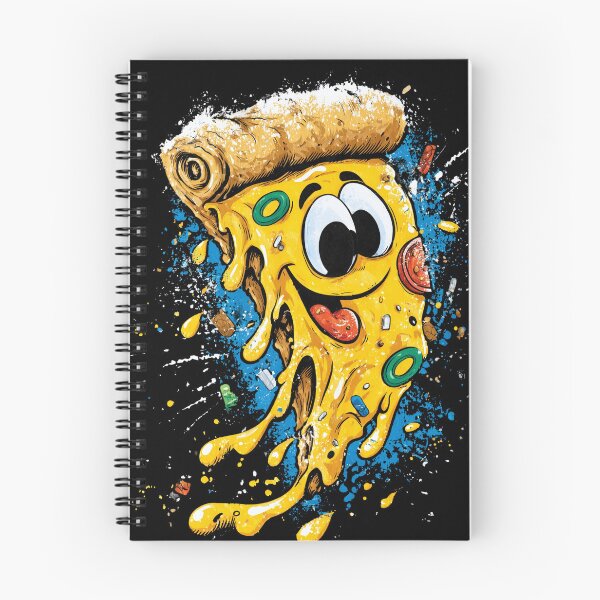 Artikelvorschau, Happy Pizza Slice Grafik Paint Splatter Art entworfen und verkauft von TheColorKey.