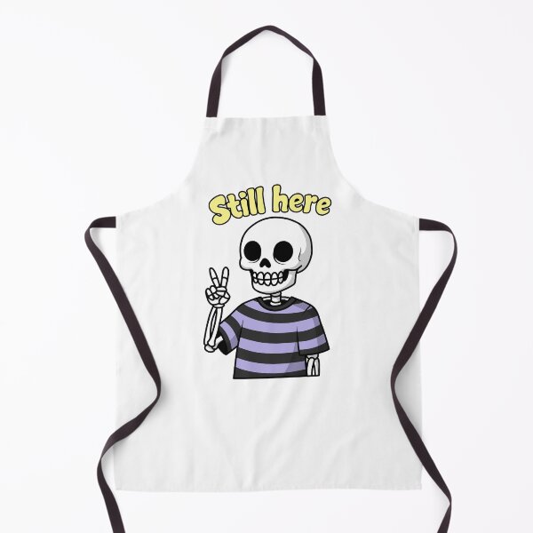 Item preview, Still Here Skeleton | Funny Spooky Skull Peace Sign Halloween designed and sold by PinFlick.