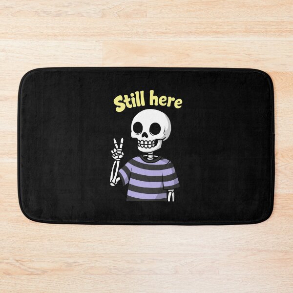 Item preview, Still Here Skeleton | Funny Spooky Skull Peace Sign Halloween designed and sold by PinFlick.