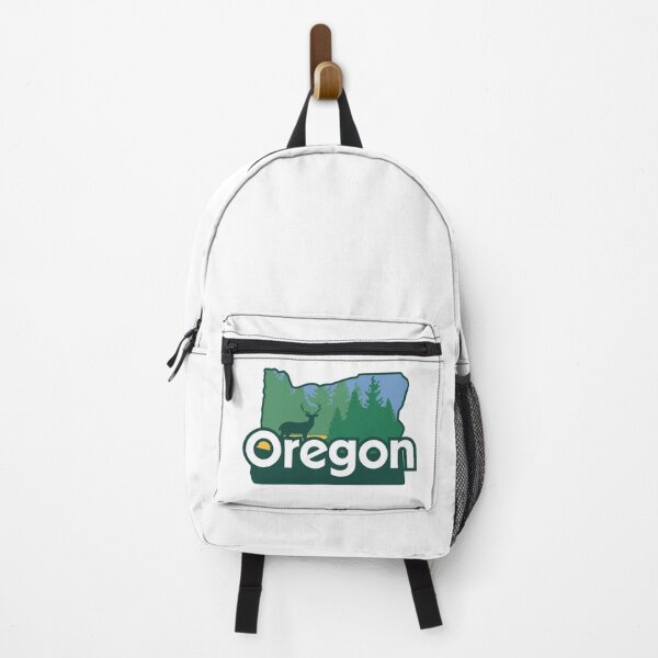 Item preview, Oregon State Map Design | Forest Landscape and Wildlife Silhouette designed and sold by Solv4USA.