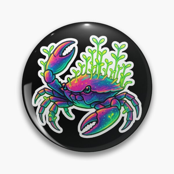 Item preview, Neon Microgreen Crab – Psychedelic Animal Art | Microgreen Animals designed and sold by JacobKAurumhead.