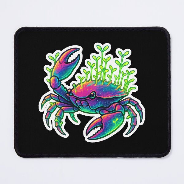 Item preview, Neon Microgreen Crab – Psychedelic Animal Art | Microgreen Animals designed and sold by JacobKAurumhead.