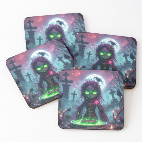Item preview, Enchanted Purple Witch Moon Ritual - Spooky Halloween Sticker & T-Shirt designed and sold by Eden Underground Radio (Official Merch).