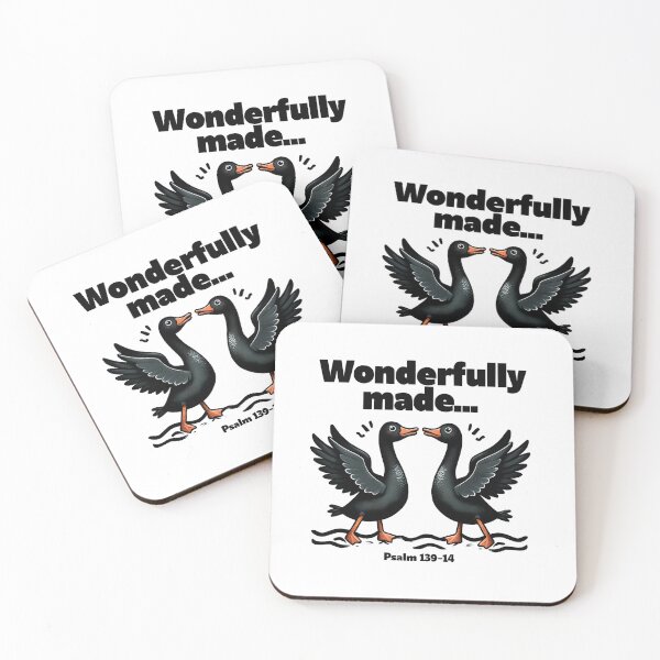 Item preview, Wonderfully Made Psalm 139:14 | Cute Black Duck Christian Illustration designed and sold by WHDProduction45.