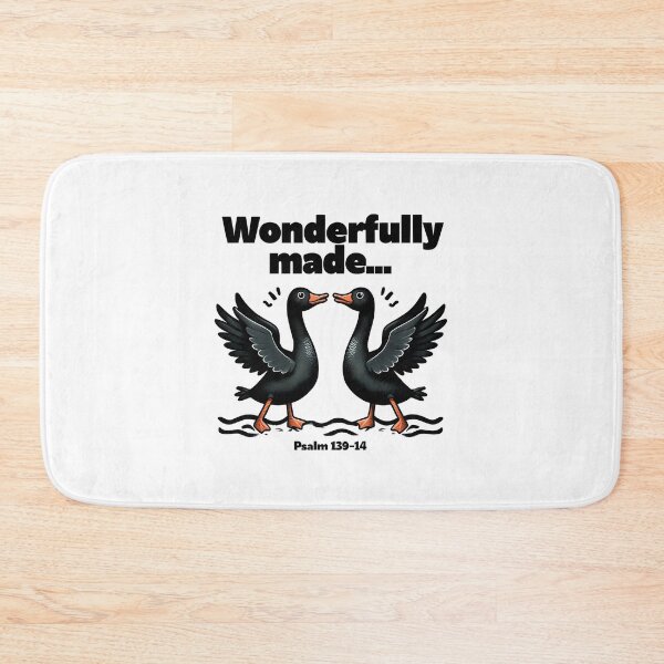 Item preview, Wonderfully Made Psalm 139:14 | Cute Black Duck Christian Illustration designed and sold by WHDProduction45.