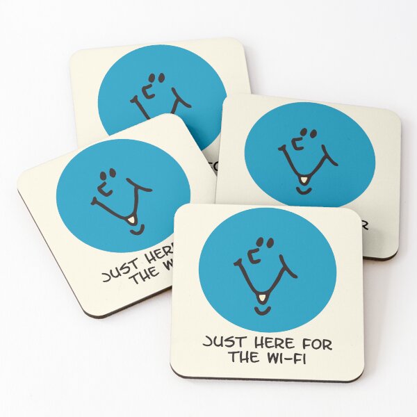 Item preview, Just Here for the Wi-Fi Funny Blue Face Art designed and sold by Victor Shadehorn.