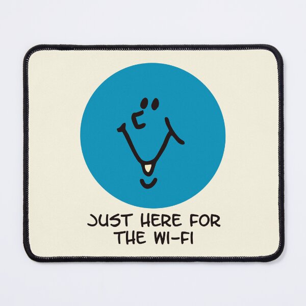 Item preview, Just Here for the Wi-Fi Funny Blue Face Art designed and sold by Victor Shadehorn.