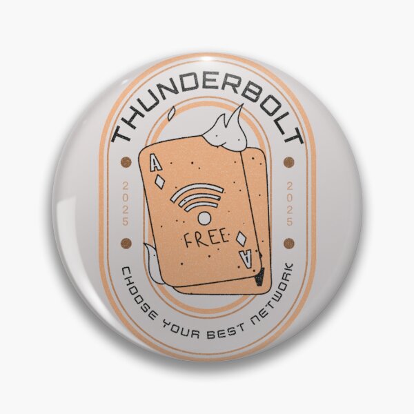 Item preview, THUNDERBOLT CONNECTED – Bold Tech Typography Design for Wi-Fi Lovers & Digital Nomads designed and sold by The Design KAD.