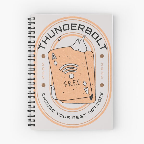 Item preview, THUNDERBOLT CONNECTED – Bold Tech Typography Design for Wi-Fi Lovers & Digital Nomads designed and sold by The Design KAD.