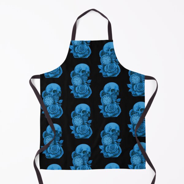 Item preview, Skull Timepiece & Rose in Blue designed and sold by TheTattooGuy.
