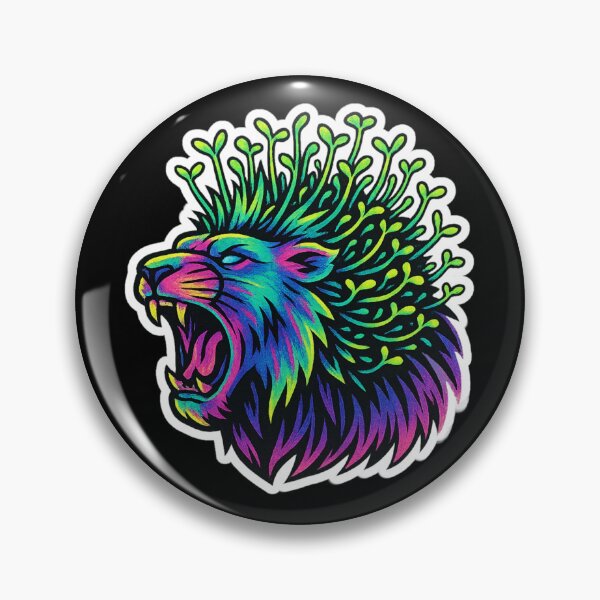 Item preview, Neon Microgreen Lion – Psychedelic Animal Art | Microgreen Animals designed and sold by JacobKAurumhead.
