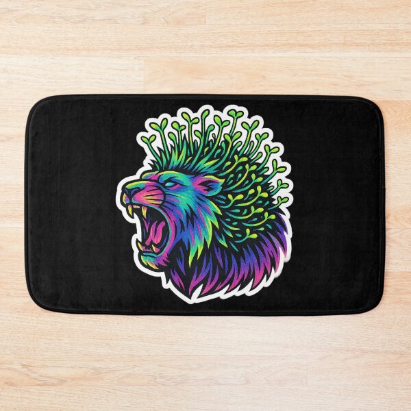 Item preview, Neon Microgreen Lion – Psychedelic Animal Art | Microgreen Animals designed and sold by JacobKAurumhead.